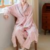 Зимняя теплая пижама из двух предметов, толстый коралловый флис, женский длинный халат, пижама, халат, свободная фланелевая домашняя одежда, одежда для отдыха