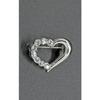 Брошь-сердце из хрустального камня