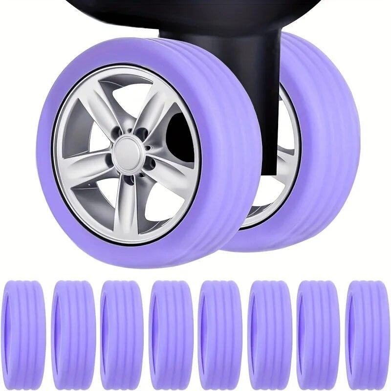 4/8PCS Luggage Wheels Protector Silicone Wheels Caster Shoes Travel Luggage Suitcase Reduce Noise Wheels Cover Accessories