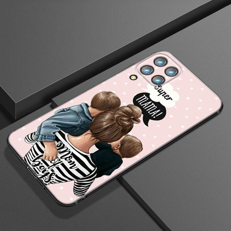Beautiful Mother Daughter Son Phone Case For Samsung A21 A30 A50 A52 S A13 A22 A32 4G A23 A33 A53 A73 5G A12 A31 A51 A70 A71 A72