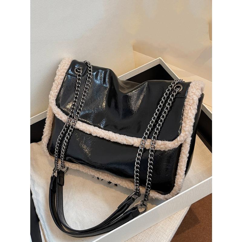 Женские сумки, модная цепочка с текстурой, повседневный дизайн, сумка через плечо в студенческом стиле