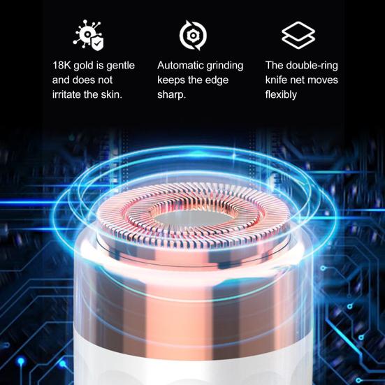 Электробритва с двумя головками, перезаряжаемая через USB, водонепроницаемая, портативная, для мужчин, женщин, лица, тела, зоны бикини, рук, ног, удаление волос, эпилятор, бритва, триммер