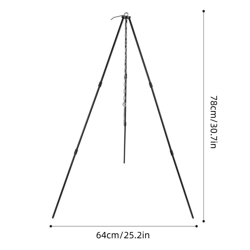 Detachable Camping Tripod Adjustable Height Cooking Pot Tripod Aluminum Zinc Zinc Alloy Tripod BBQ