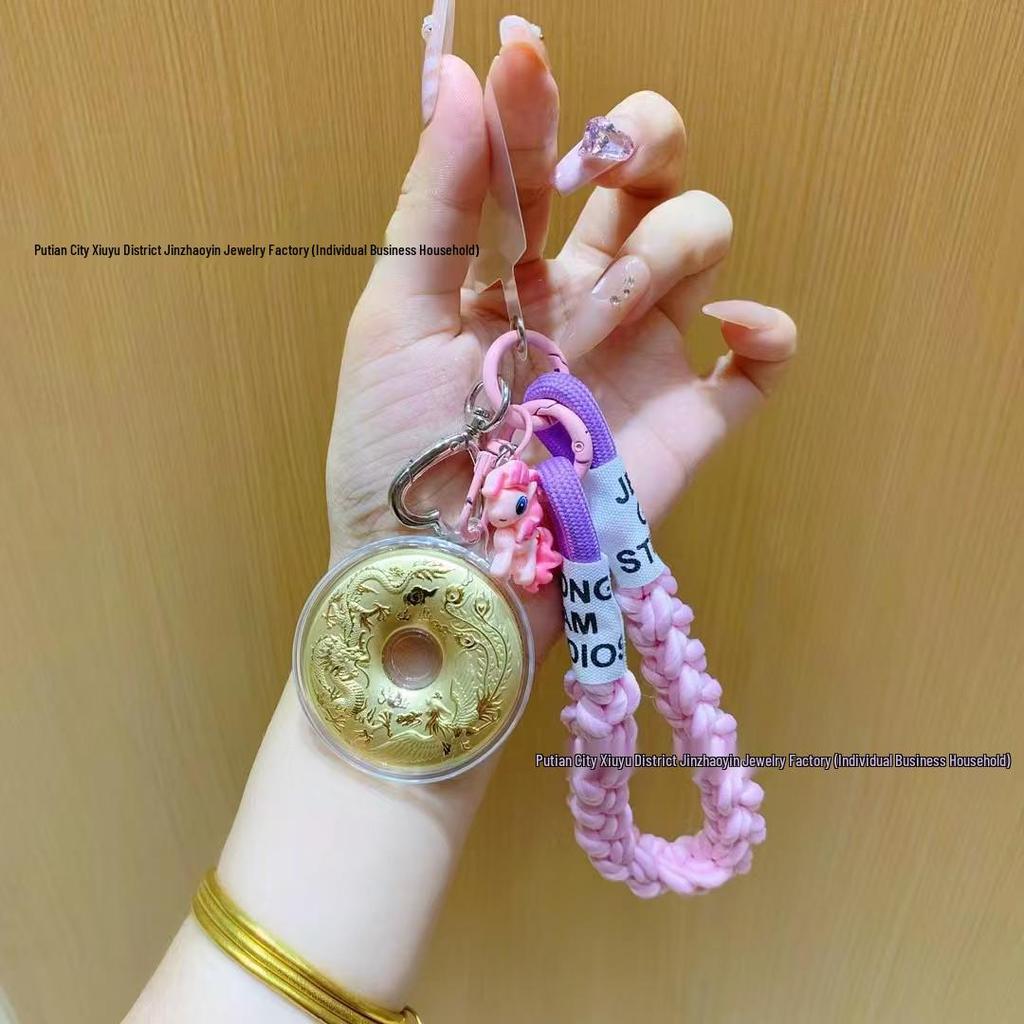 Подвеска-цепочка для телефона «Золотой Дракон и Феникс» - Идеальный подарок на Праздник середины осени для старших