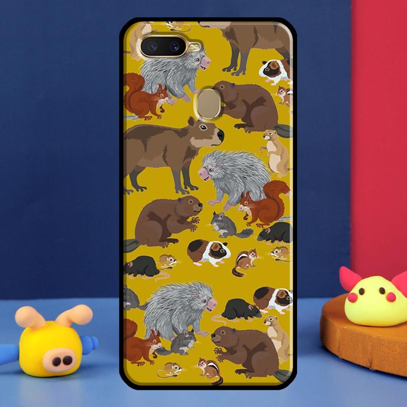 Mouse Rat Case For Oppo A91 A5 A9 A16 A76 A96 A58 A78 A98 A52 A72 A74 A94 A54 S A57 A77 A15 A17 Cover