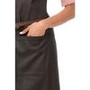 Chef Works Boulder Waxed Denim Look Bib Apron (Unisex) In Black/Brown