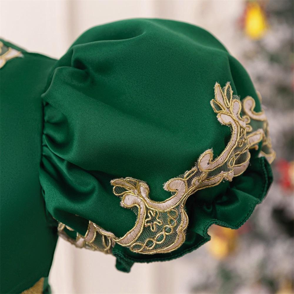 Пышные блестящие рождественские платья для девочек, красно-зеленое фатиновое платье для свадьбы, дня рождения, принцессы, костюм подружки невесты с бантом