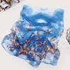160*50cm Women Flower Print Long Soft Wrap Scarf Simulation Silk Shawl Scarves