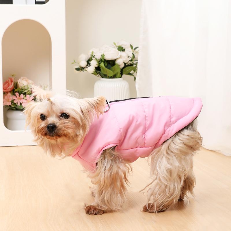 Осенне-зимняя куртка для собак средних и маленьких пород, ветрозащитная, с D-образным кольцом, пальто для домашних животных, одежда для французских бульдогов и шнауцеров