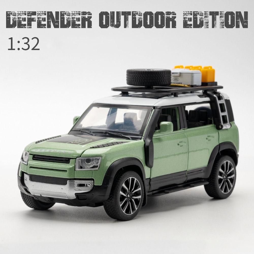 1:32 масштаба Defender 2022 City ORV, модель автомобиля из сплава, литье под давлением, металлическая игрушка, модель спортивного автомобиля со звуком и светом для детских подарков
