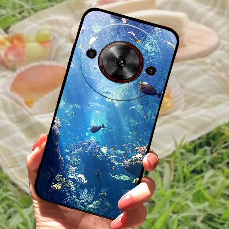 Чехол-бампер для ZTE Nubia Focus 5G, силиконовый, мягкий, с рисунком мрамора, черный, защитный