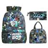 Новый мерч по игре Astro bot, печать, школьный рюкзак для начальной и средней школы, внешняя торговля, досуг, детский пенал, сумка для ланча