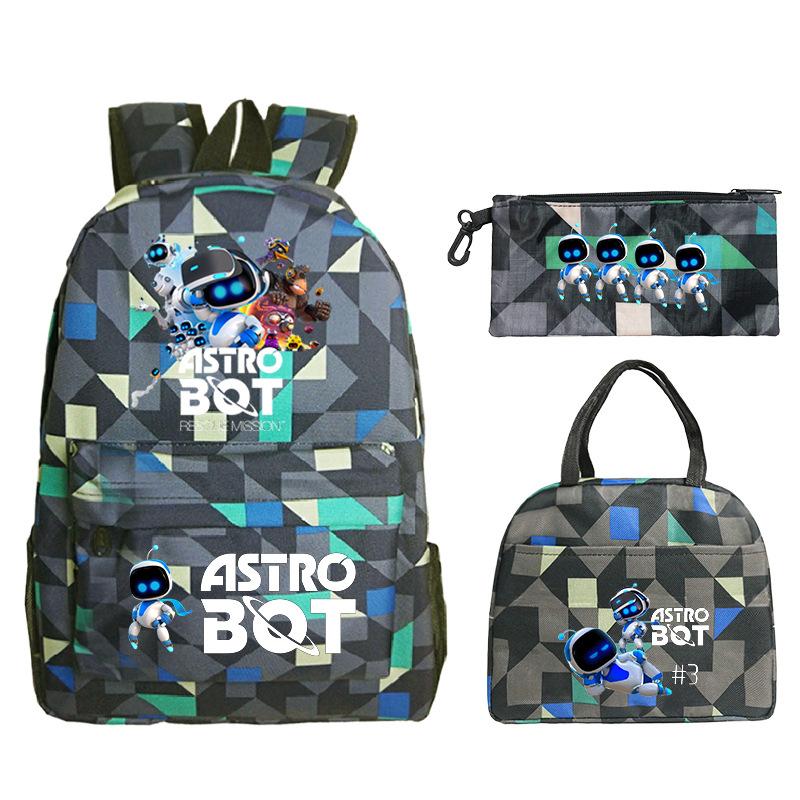 Новый мерч по игре Astro bot, печать, школьный рюкзак для начальной и средней школы, внешняя торговля, досуг, детский пенал, сумка для ланча
