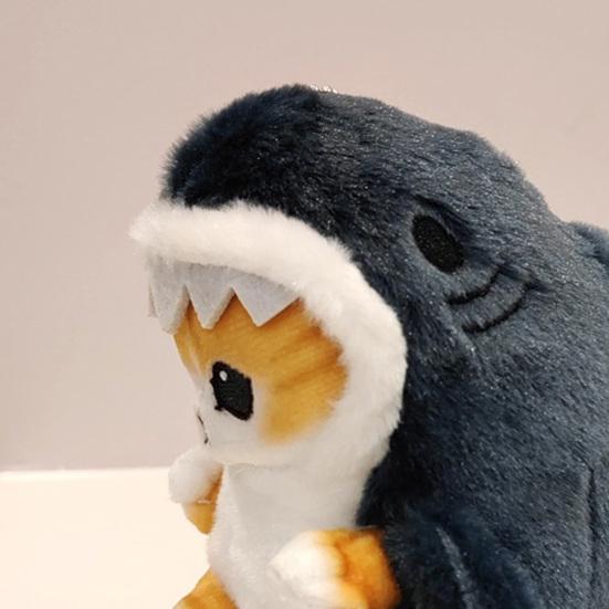 Плюшевая подвеска в виде кота, подвесная мягкая декоративная подвеска с мультяшными острыми зубами, прозрачная текстура, моющаяся, портативная, подвеска в виде кота с жареными креветками, брелок для украшения