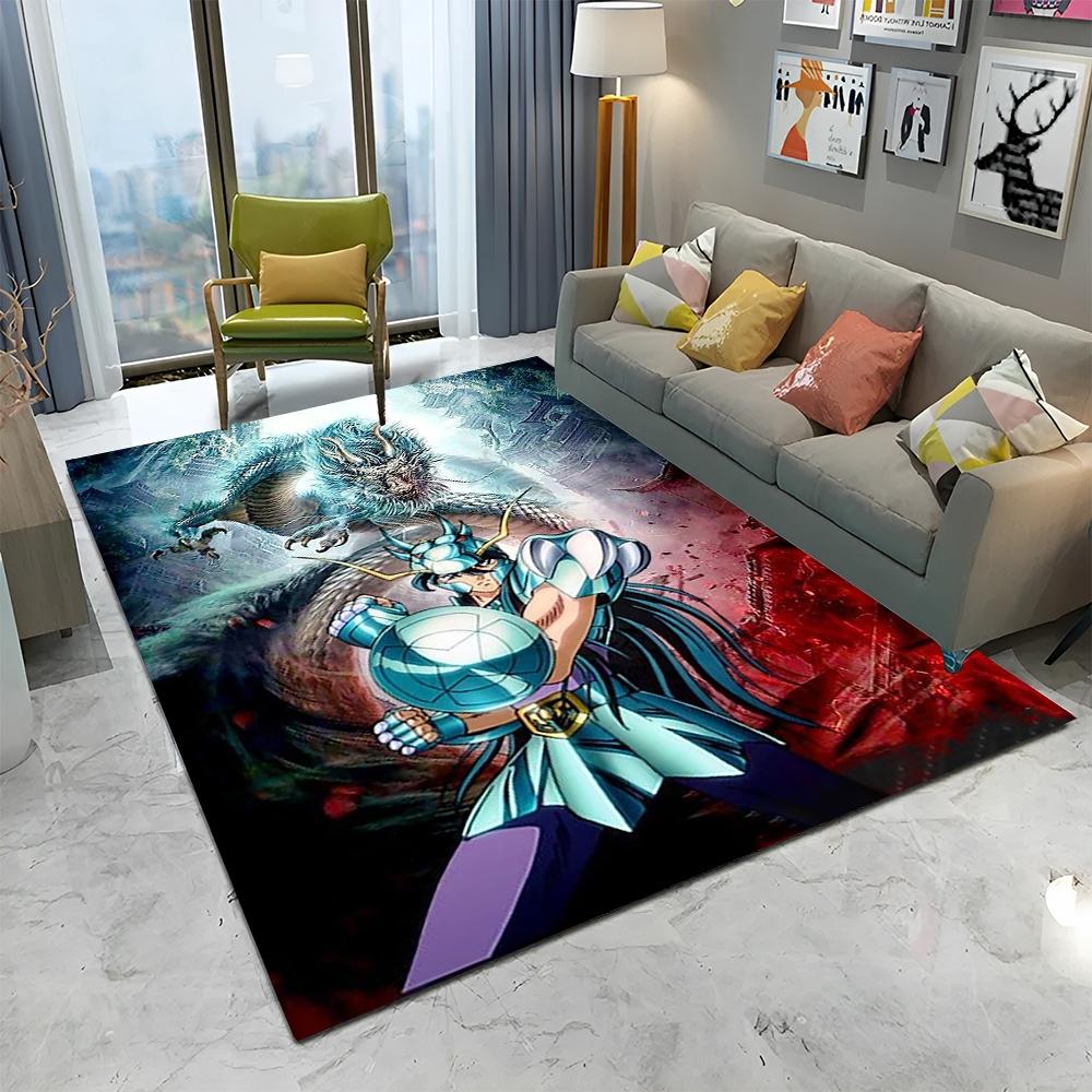 Ретро Saint Seiya ковер с рисунком аниме для дома, гостиной, спальни, дивана, коврика, декор, детский игровой коврик, нескользящий напольный коврик
