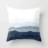 Watercolor Blue Cushion Cover Abstract Marble Geometric Pattern Sofa Pillowcase Bedroom Home Decor Car Office Decorative 45x45cm