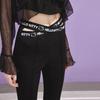 UNIFREE Women's Printed Slit Flared Casual Pants