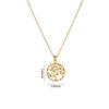 Hot Sell Zircon Lucky Tree Pendant Necklace Stainless Steel Light Luxury Plant Choker Jewelry Birthday Gifts For Women Girls