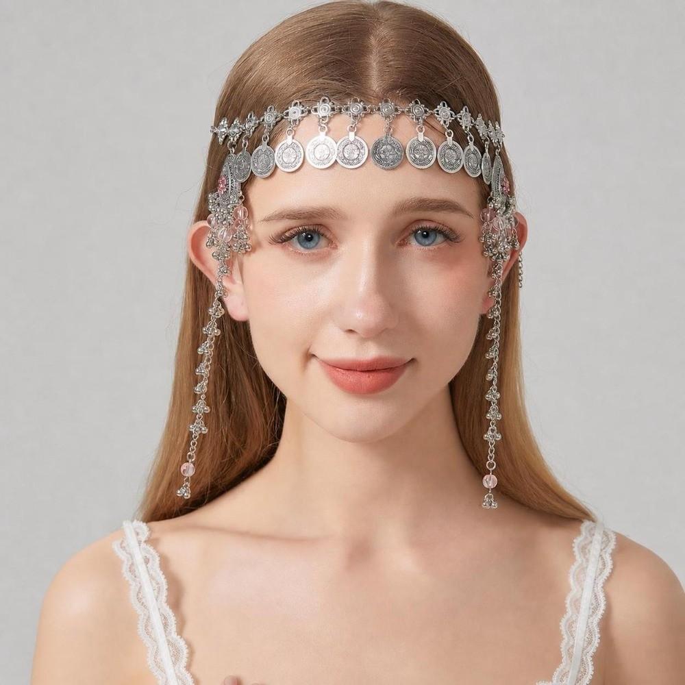 Alloy Hair Chains Waterdrop Tassel Hair Tassel Chains Trendy Hairband Jewelry Women