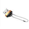 Мини USB 2.0 Micro SD Card Reader Высокоскоростной адаптер с брелоком Портативный кард-ридер Аксессуары для ноутбука