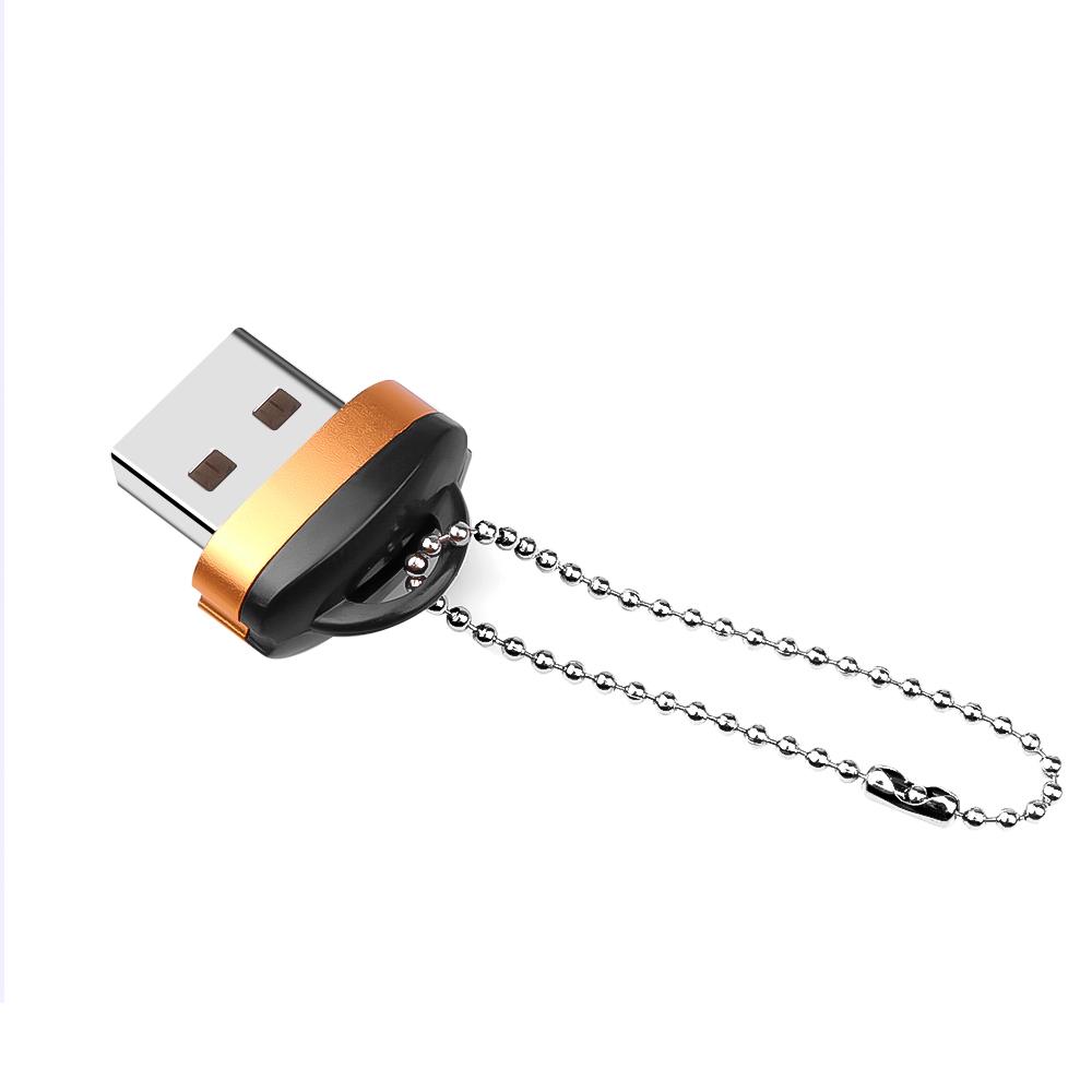 Мини USB 2.0 Micro SD Card Reader Высокоскоростной адаптер с брелоком Портативный кард-ридер Аксессуары для ноутбука