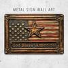 Алюминиевая табличка «Боже, благослови Америку» - Патриотический винтажный стиль, Улучшает эстетику комнаты, Празднования Дня памяти/Дня независимости