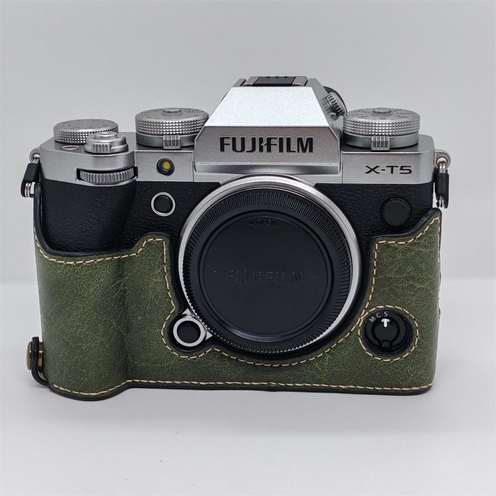 Получехол из искусственной кожи для камеры Fujifilm XT5 Fuji X-T5, Базовая крышка, Отверстие для аккумулятора, Защитный чехол