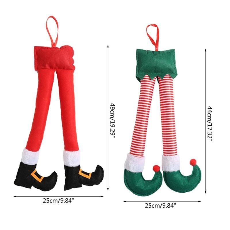 Автомобильный багажник Эльф Санта-Клауса Ноги Украшения Рождественский праздник Автомобильная вечеринка Декор Подарки