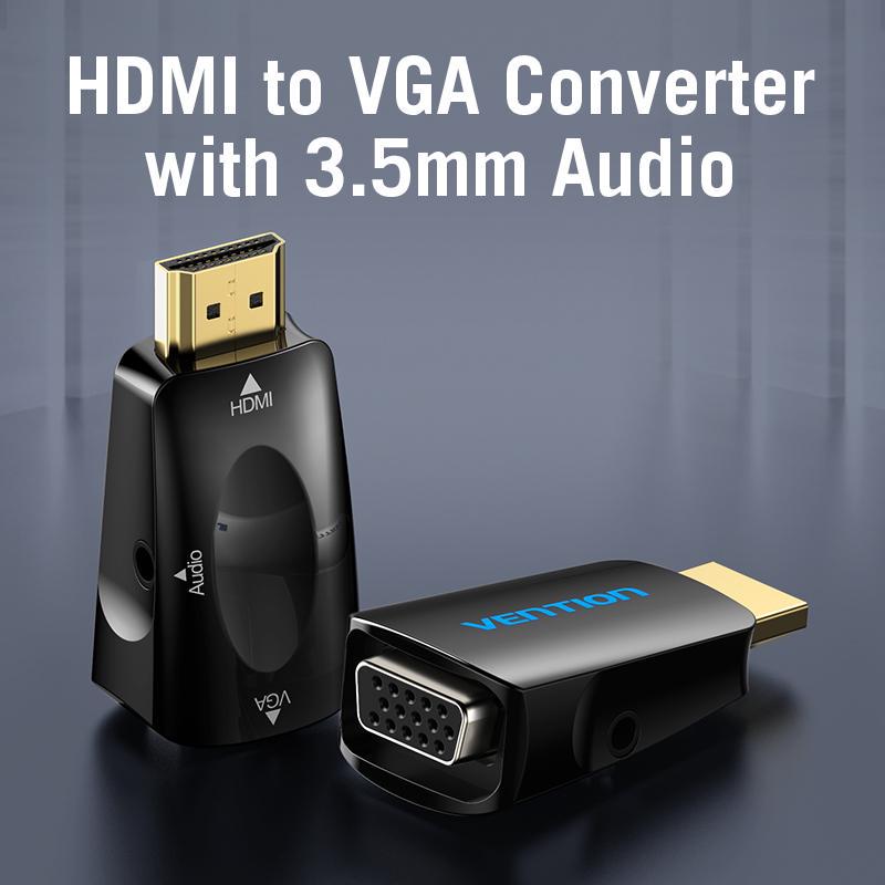 Vention Адаптер HDMI-VGA HDMI-папа-VGA Felame HD 1080P Аудиокабель-конвертер с разъемом 3,5 для PS4 Портативный ПК Проектор