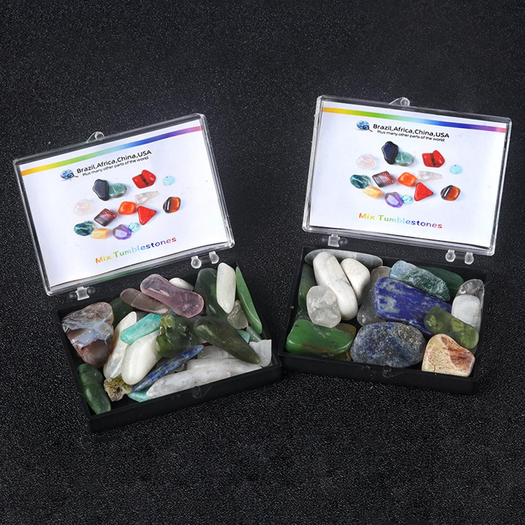 1 Box, Natural Stone Crystal Agate Mixed Colour Gravel Specimen, Popular Science Teaching Ornaments, Home Decor, Holiday Gifts or Collectibles