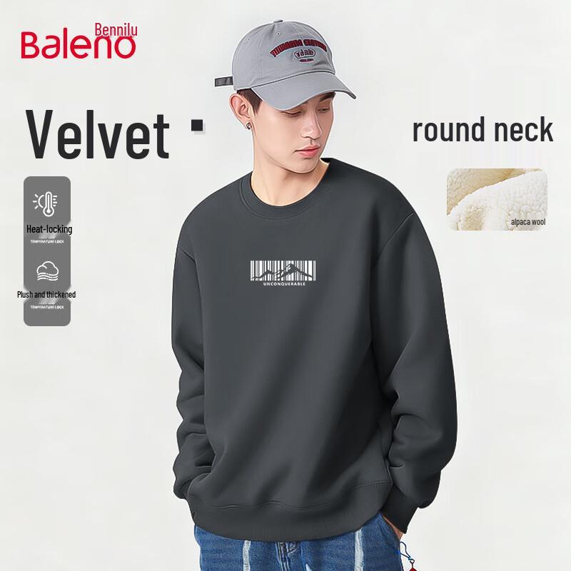 Baleno Men's Winter Fleece-Lined Round Neck Sweatshirt
