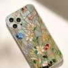Colorful Flower Edge-Accent Transparent Case for iPhone 14/15/16/17 Pro Max 