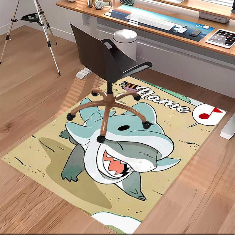 Custom personalization Jeff the Land Shark Print Area Rug - Soft, Washable Non-Slip Indoor Mat,Living Room,Home&Office Decorative Rug