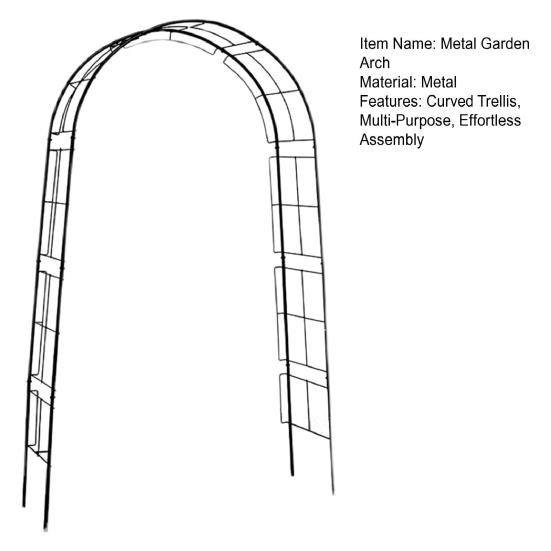 Металлическая садовая арка для вьющихся растений, свадебное украшение, каркас арки, простая сборка, изогнутая решетка для роз, виноградных лоз, шары