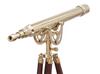 Brass Anchormaster Telescope: 39" Nautical Decor with Wooden Tripod