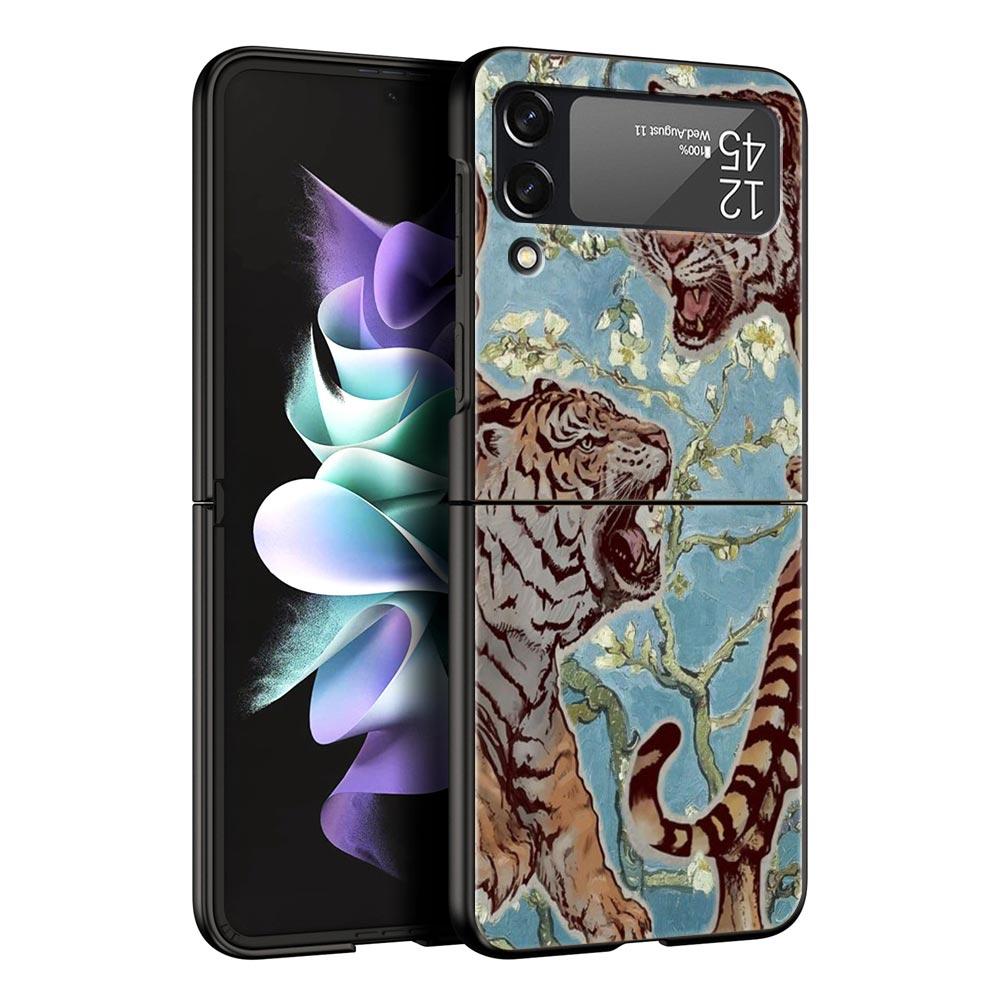 Крутой чехол с изображением животного Тигра Льва для Samsung Galaxy Z Flip3 Flip4 Flip5 Чехол-оболочка для Z Flip 3 4 5 6 7 Жесткая складная крышка