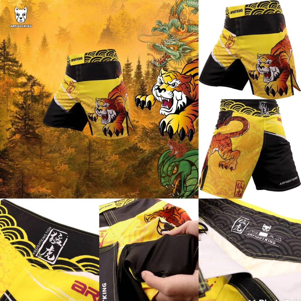 Брюки Tiger MMA Боевые боксерские шорты для мужчин Фитнес Тренажерный зал Спортивные джиу-джитсу Кикбоксинг Муай Тай Шорты Crossfit BJJ Fight Wear Wear