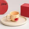 Cute Quirky Office Desk Decor Tongue Out Ceramic Coffee Mug, 10oz Unique 3D Sculpted Face Cup Large Capacity Beverage Mug for Tea Milk, Funny