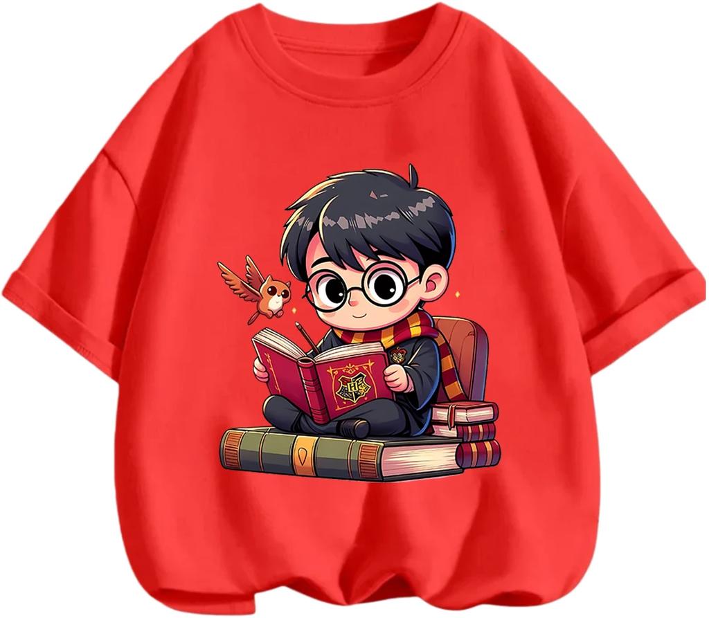 Premium Soft Harry Potter Short Sleeve T Shirt Summer Casual Cartoon Printed Children Daily Wear