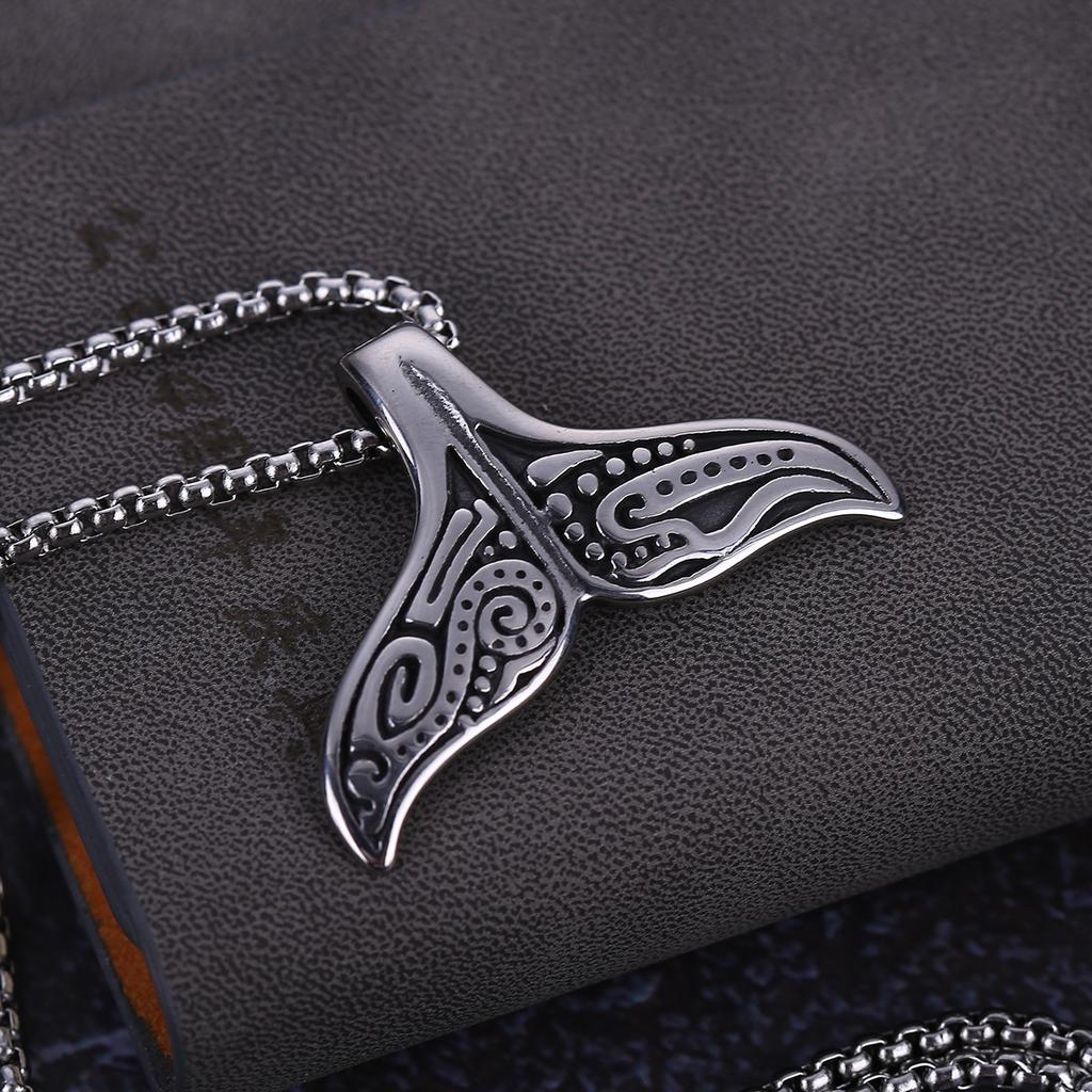 Новое европейское и американское модное мужское универсальное ожерелье, персонализированное классическое мужское и женское ожерелье-подвеска с рыбьим хвостом, аксессуар