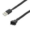 5V USB to 3 PIN Cable Convert Adapter for CPU Fan Cable for Computer PC Case CPU Power Supply Extend Line 30cm with Switch Cord
