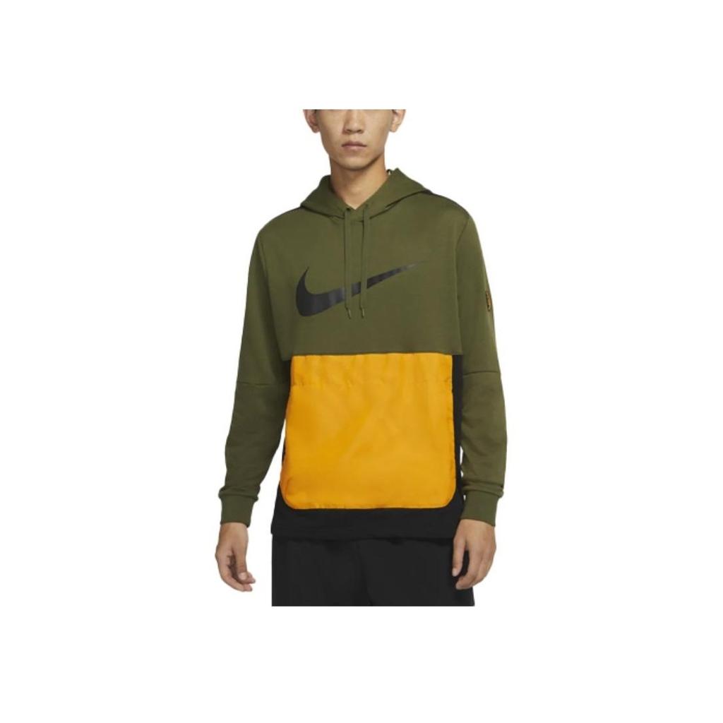 Nike Повседневная толстовка с логотипом с цветными блоками, мужские топы, зеленый DM8132-326