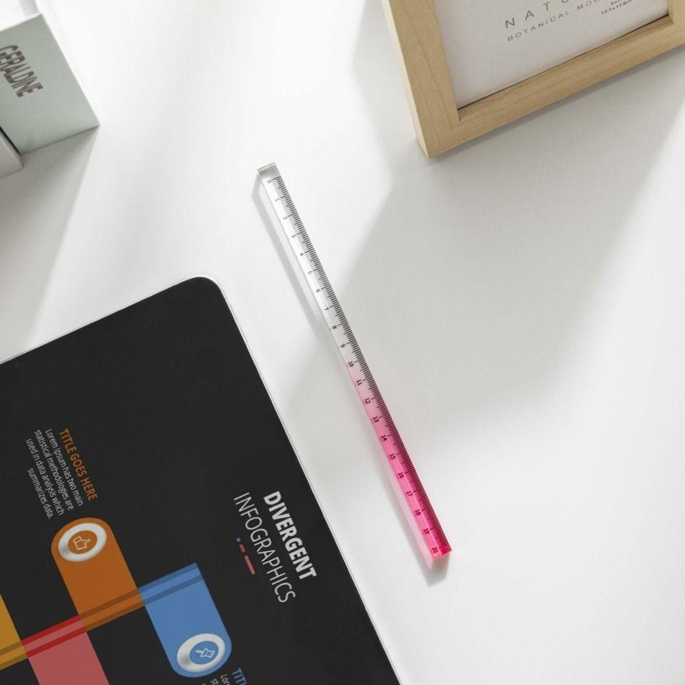 Многофункциональные градиентные прямые линейки 15см 20см 30см инструменты для рисования своими руками математическая чертежная линейка офис