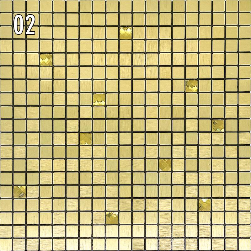 Наклейка на стену из металлической мозаики в европейском стиле, самоклеящаяся настенная плитка, фартук для гостиной, фон для телевизора, настенный декор, мозаичная палочка