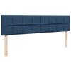 Ottoman Bed with Mattress Blue 160x200 cm Fabric
