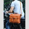 Personalized Leather Messenger Bag|Handmade Leather Satchel with Shoulder Straps|Mens Work Briefcase 15" Laptop Portfolio Bag|Gifts For Him