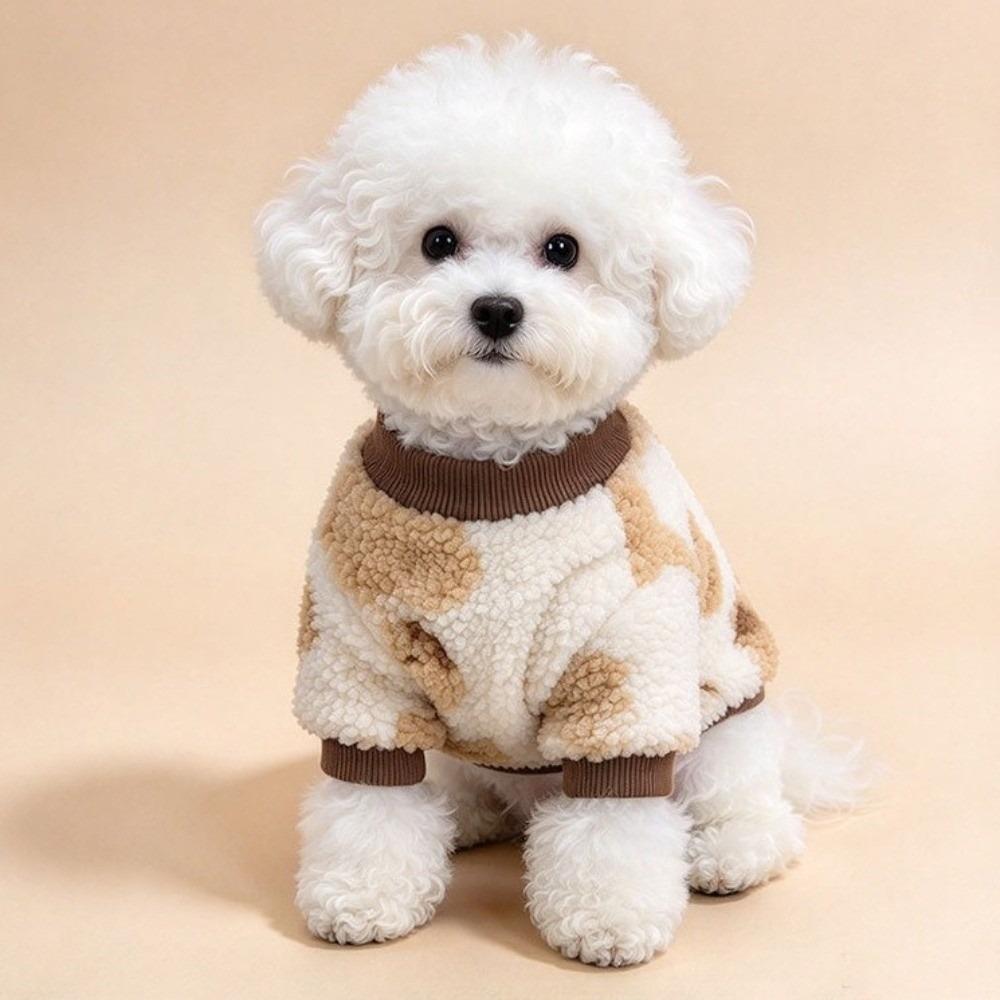 Plush Dog Clothes Cartoon Bear Winter Dog Jacket Cute Puppy Clothes Vest For Small Medium Dog