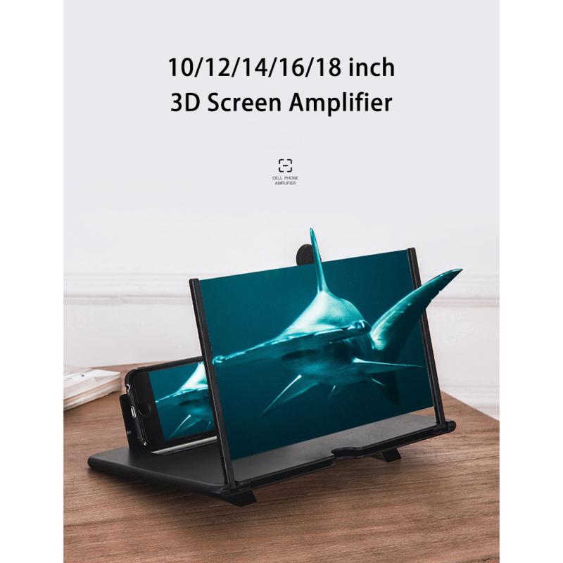 10/12/14/16/18 Inch Mobile Phone Screen Amplifier Pull-out 3d Magnifying Glass Stand Magnifier