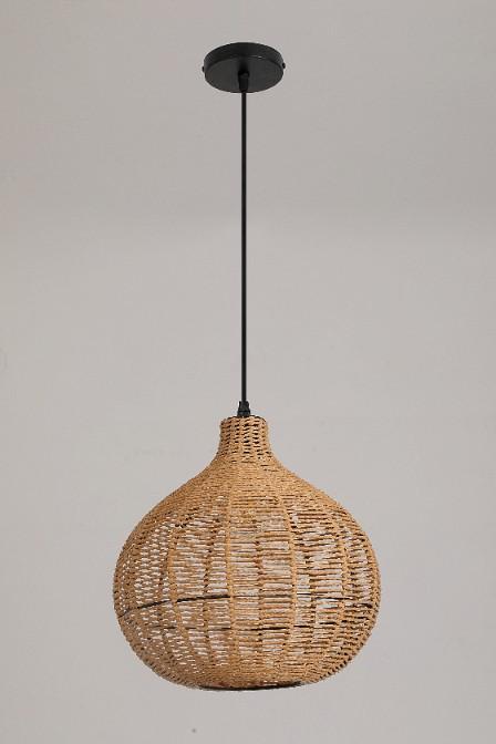 Braided Boho-style hanging lamp