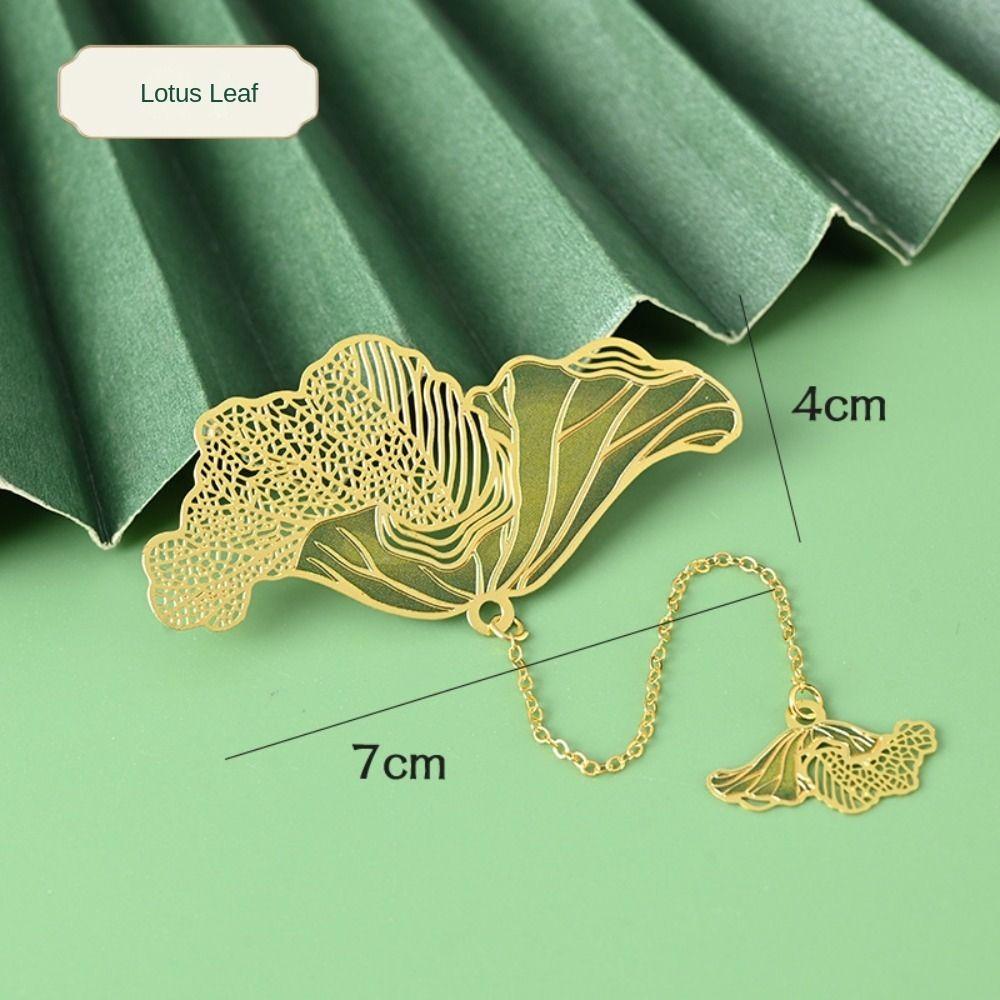 Металлическая закладка-подвеска Лист лотоса Роза Закладка Новогодний подарок Закладка Лист лотоса Маркер страницы